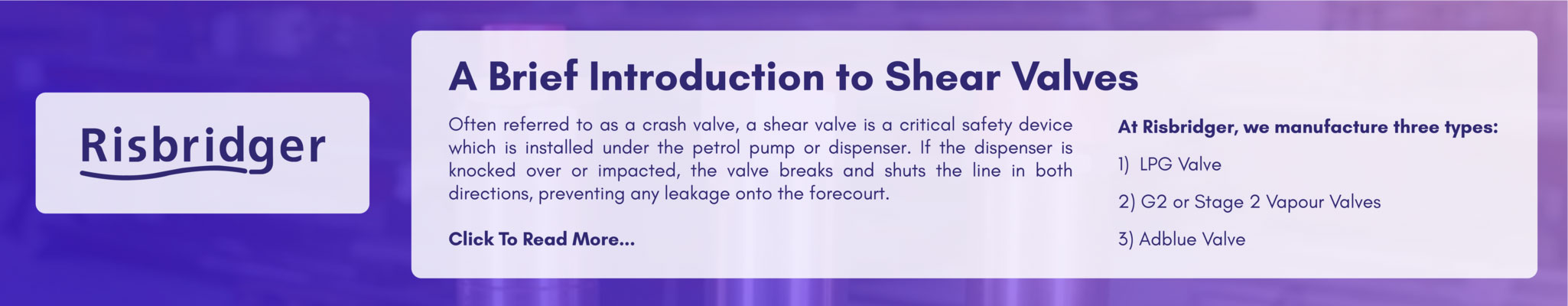 A Brief Introduction to Shear Valves